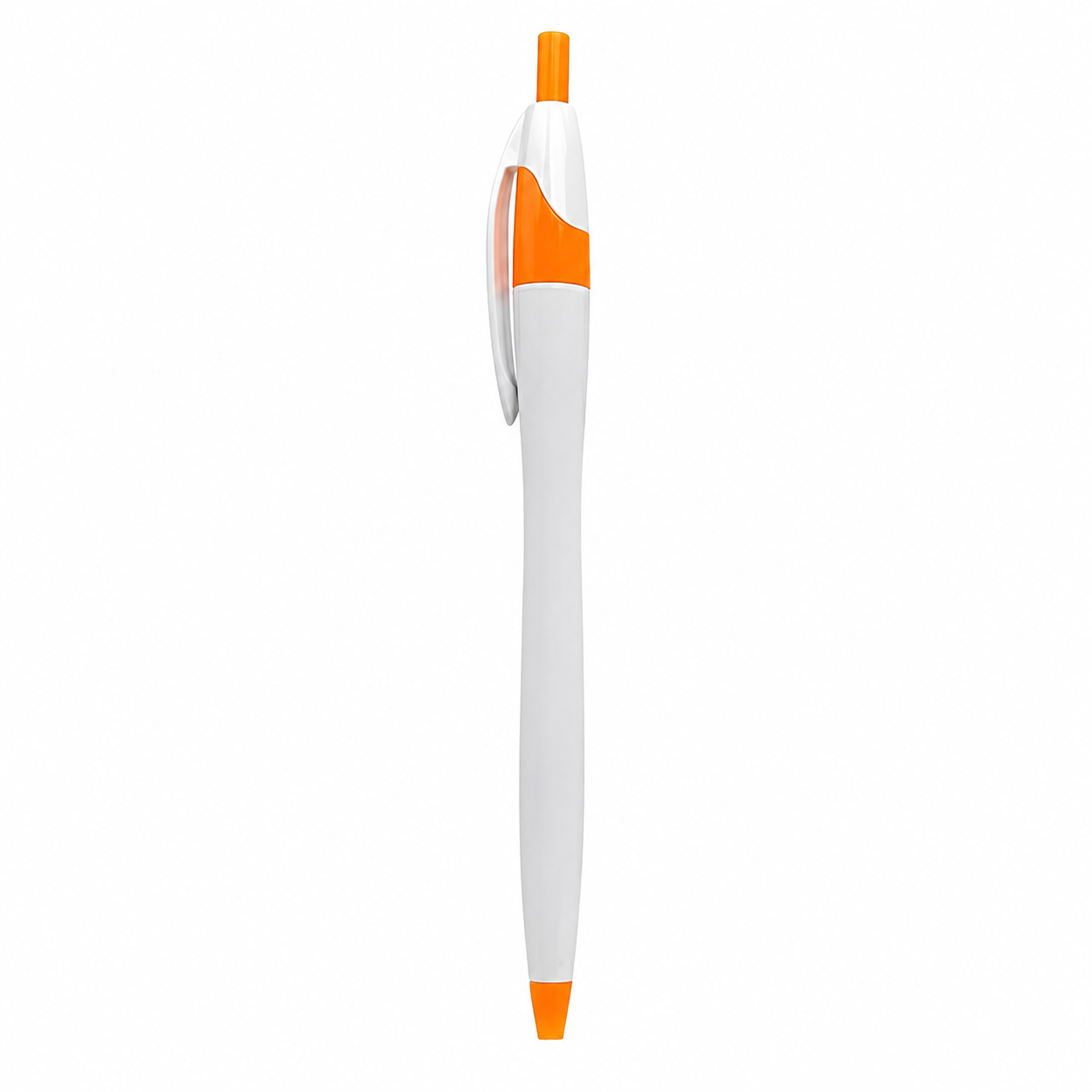 Slim Retractable Plastic Ballpoint Pen With Clip