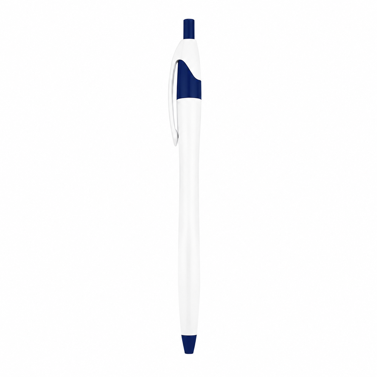 Slim Retractable Plastic Ballpoint Pen With Clip