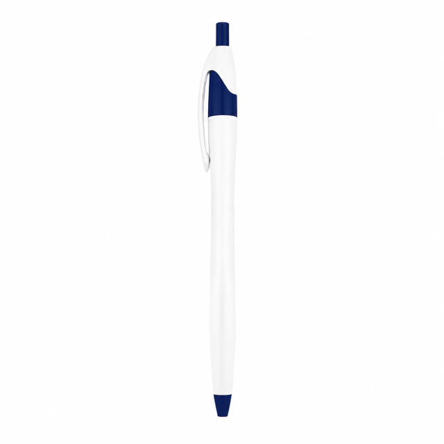 Slim Retractable Plastic Ballpoint Pen With Clip