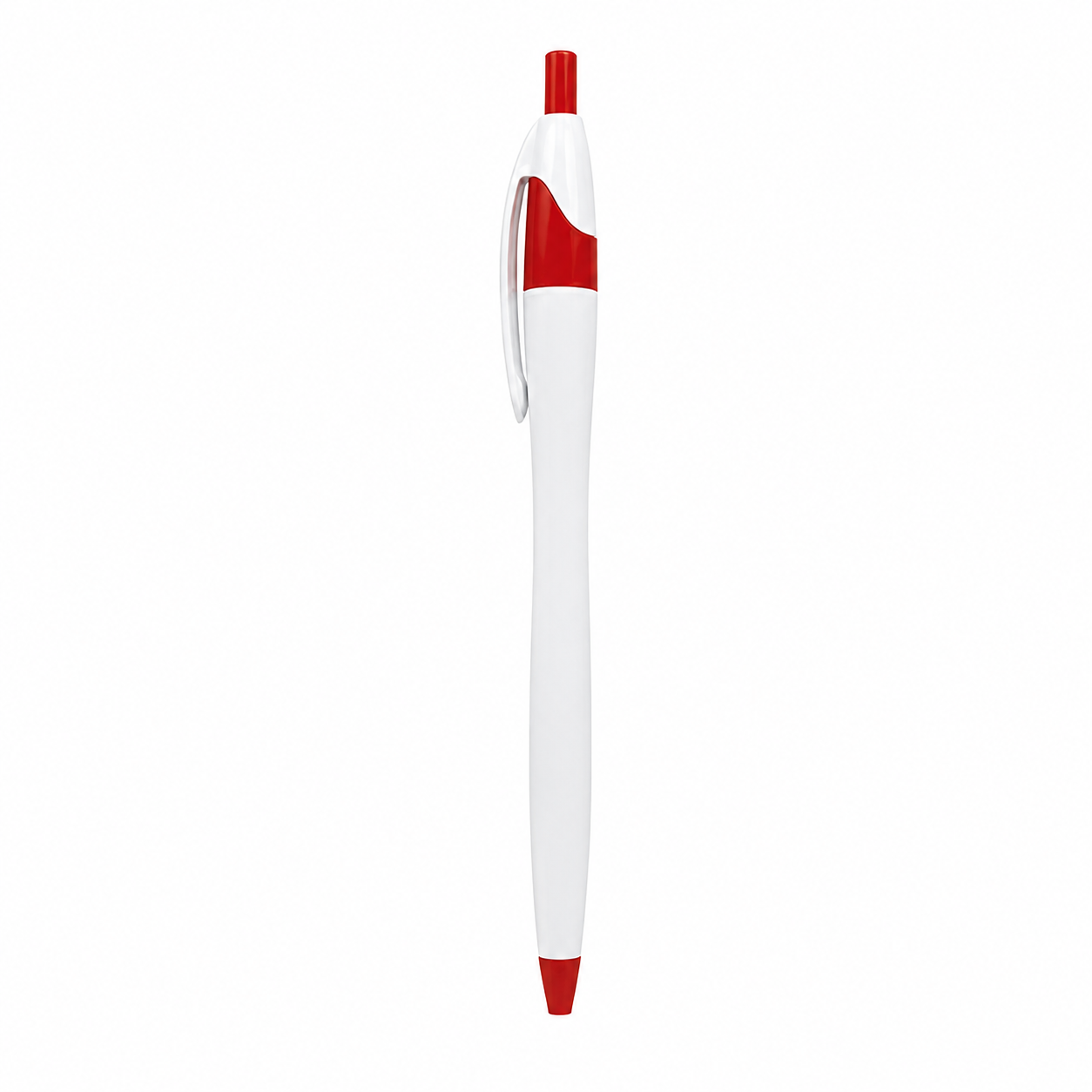 Slim Retractable Plastic Ballpoint Pen With Clip