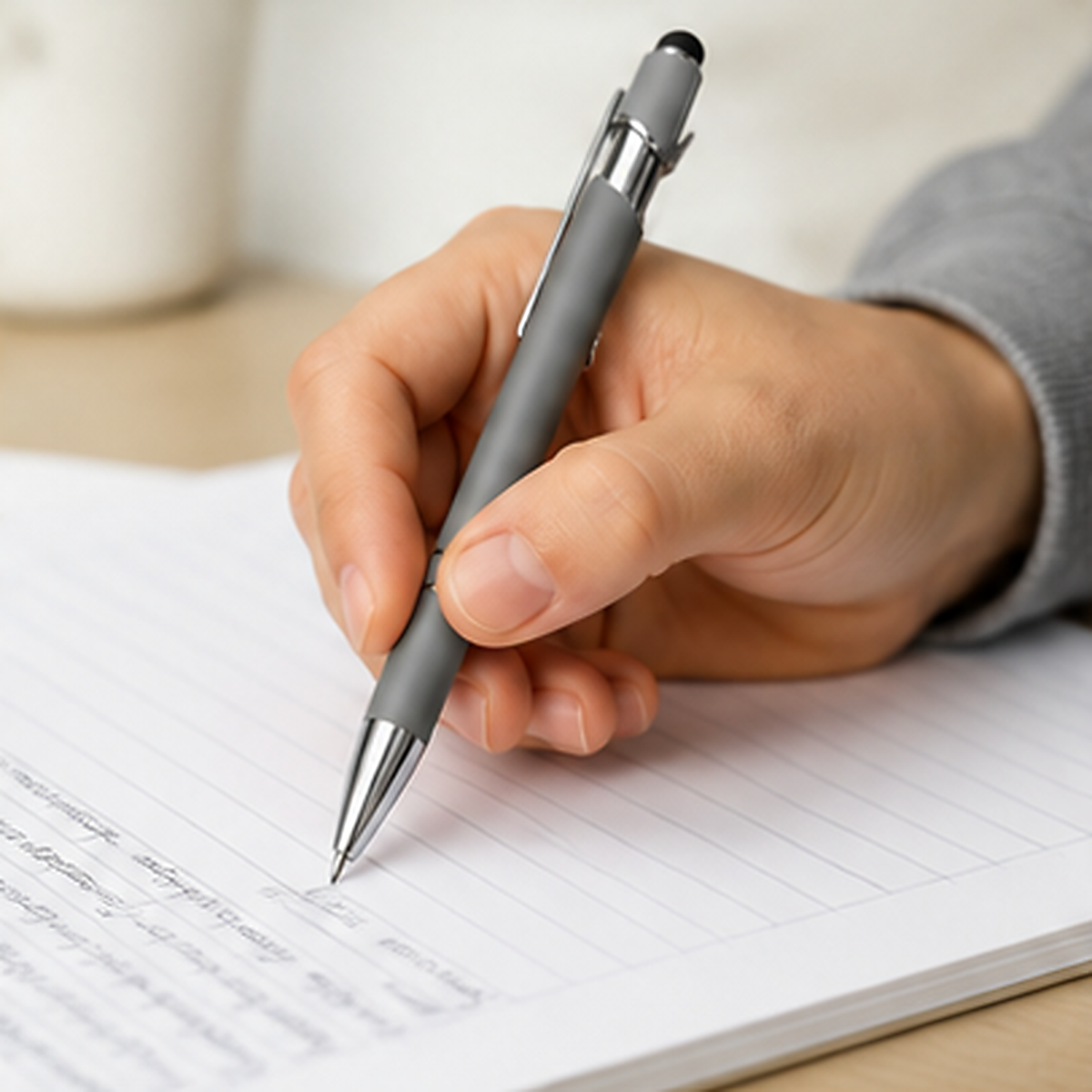 Soft-Touch Aluminum Stylus Ballpoint Pen