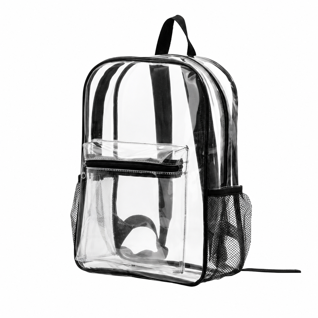 Transparent PVC Multi-Pocket Backpack