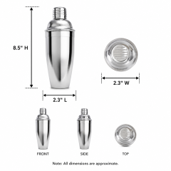18oz Stainless Steel Cocktail Shaker