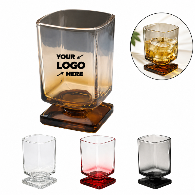 6 Oz Square Short-Stem Drinking Glass