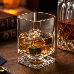 6 Oz Square Short-Stem Drinking Glass