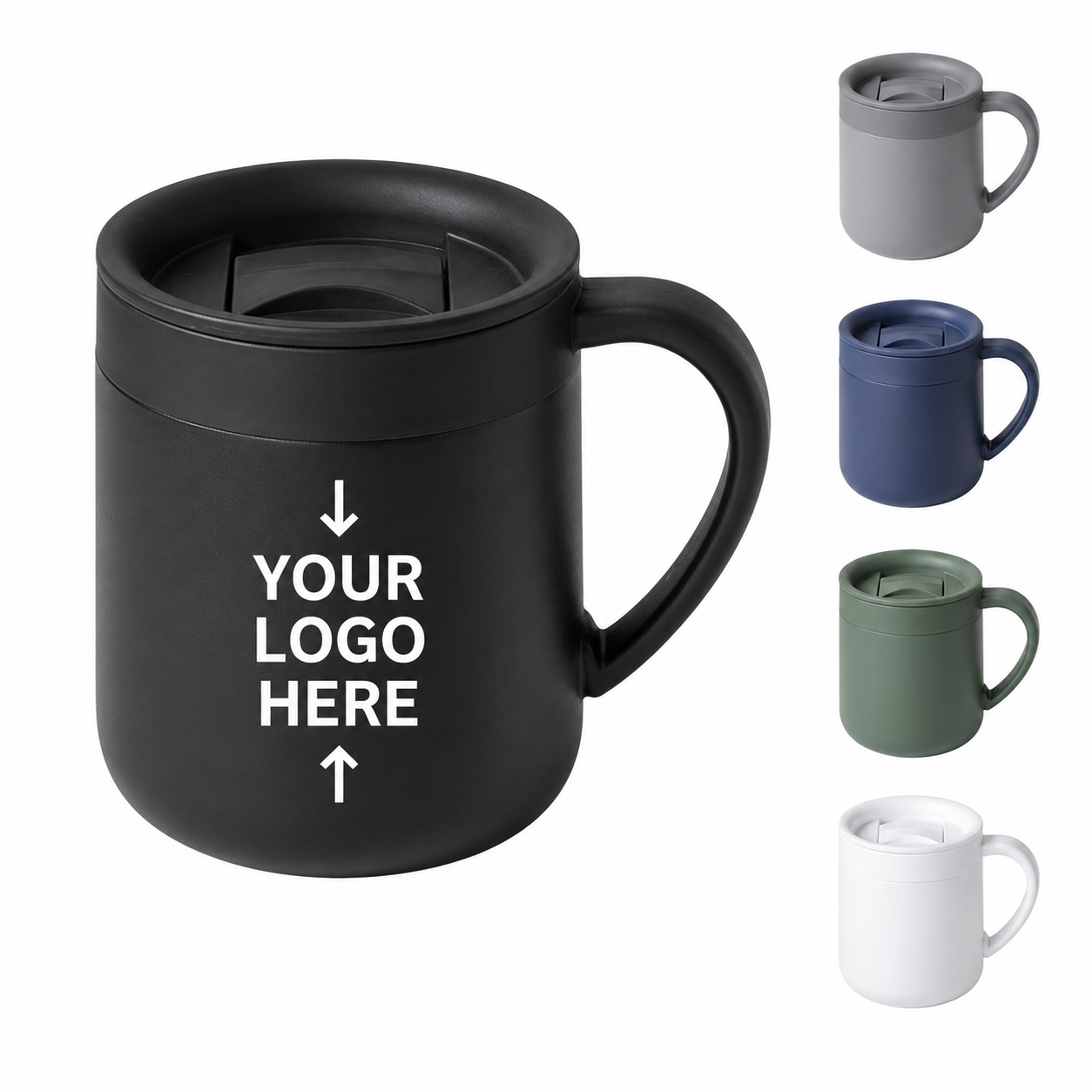 10 Oz Vacuum Insulated Coffee Mug With Handle