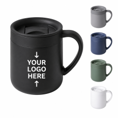 10 Oz Vacuum Insulated Coffee Mug With Handle