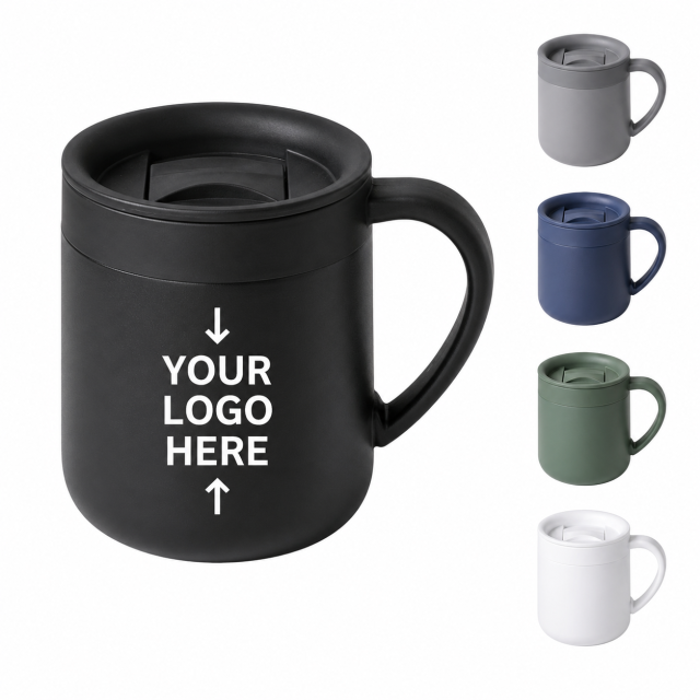 10 Oz Vacuum Insulated Coffee Mug With Handle