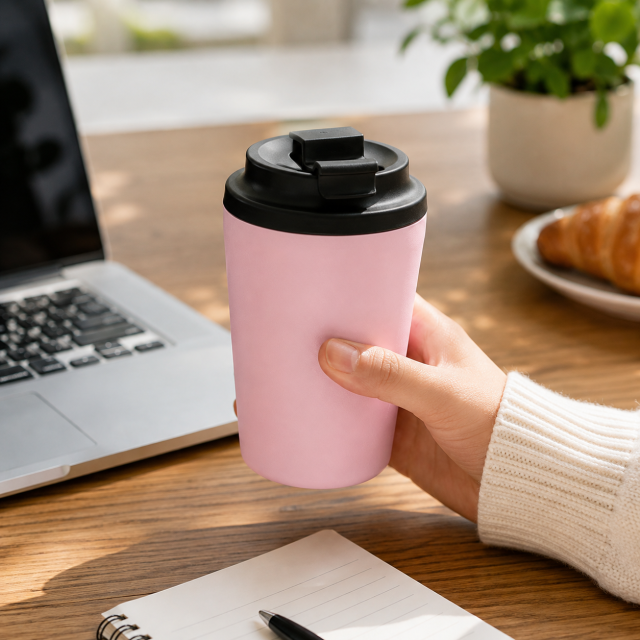 12 Oz Double-Wall Stainless Steel Insulated Coffee Cup