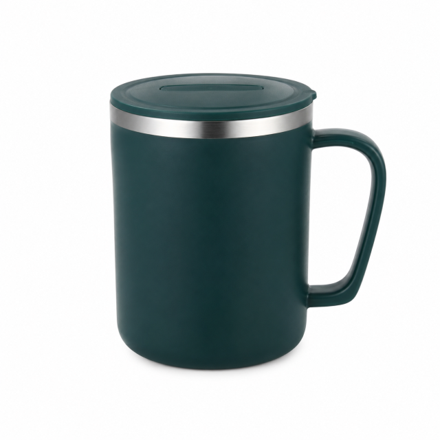 16 Oz Vacuum Insulated Coffee Mug With Handle