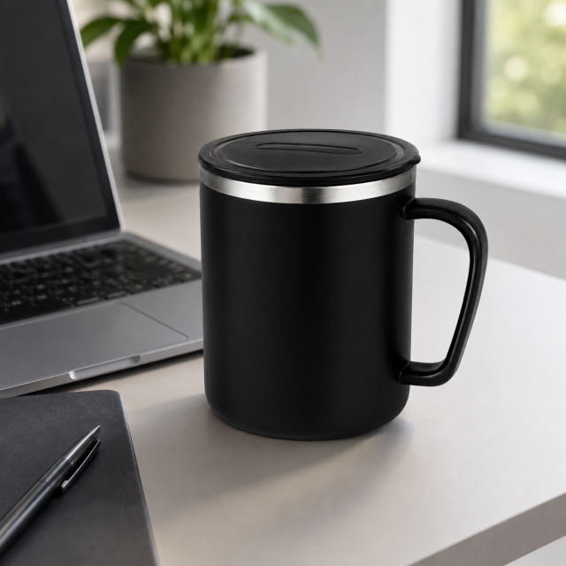 16 Oz Vacuum Insulated Coffee Mug With Handle