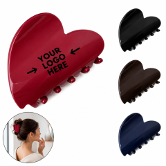 2.8 Inch Love Shape Hair Clips For Women