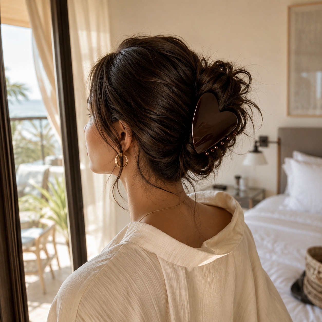 2.8 Inch Love Shape Hair Clips For Women