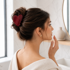 2.8 Inch Love Shape Hair Clips For Women