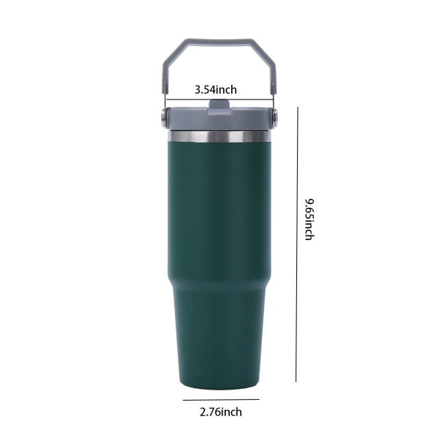 30Oz Tumbler With Handle Stainless Steel Insulated Cup