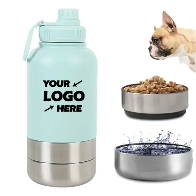 32Oz 3-In-1 Travel Water Bottle For Dogs & Humans