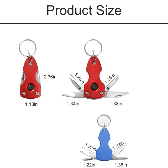 5In1 Multi-Function Screwdriver Bottle Opener Key Chain Tools