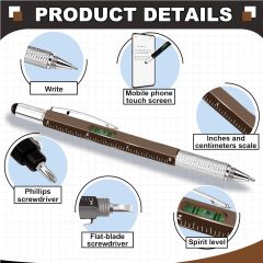 6 In 1 Multifunctional Tool Ballpoint Pen