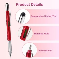 6 In 1 Multifunctional Tool Ballpoint Pen