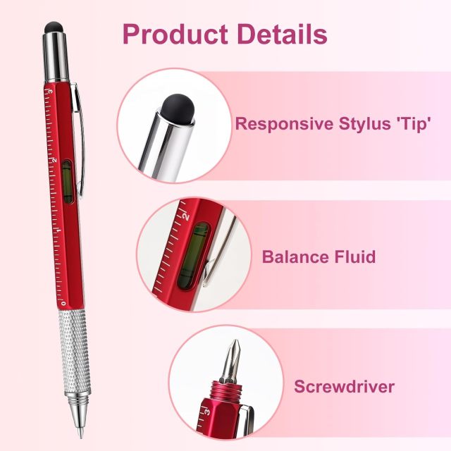 6 In 1 Multifunctional Tool Ballpoint Pen
