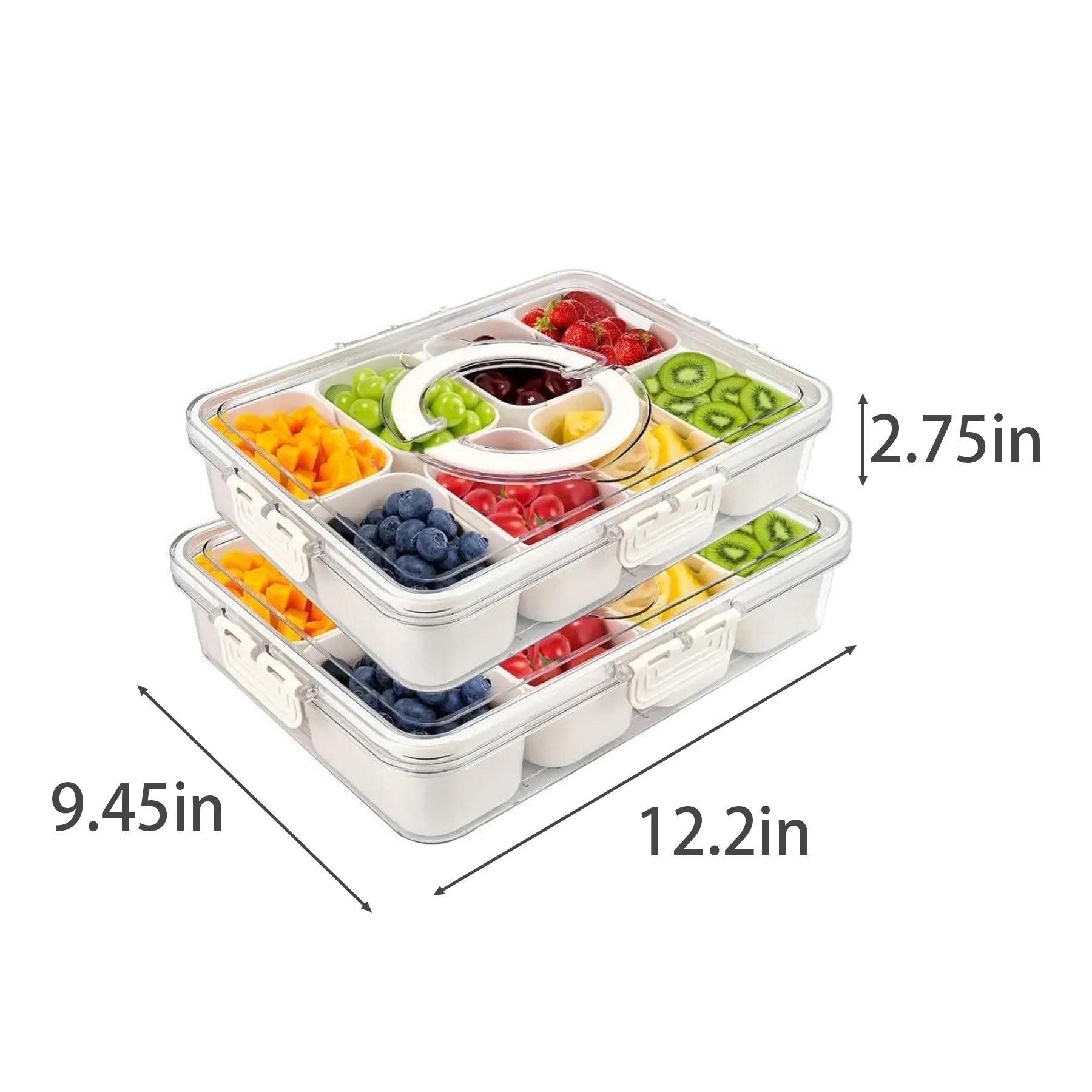 8-Compartment Airtight Food Storage Container
