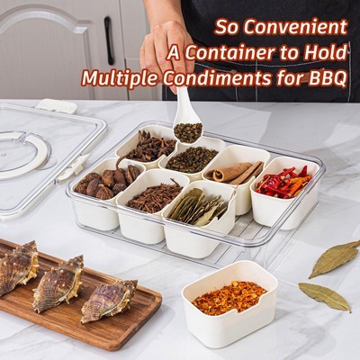 8-Compartment Airtight Food Storage Container