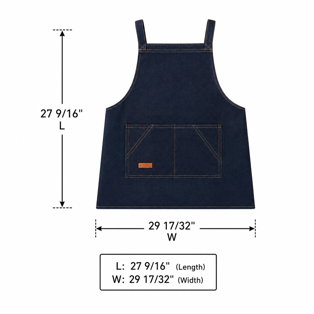 Adjustable Polyester Denim Canvas Utility Apron