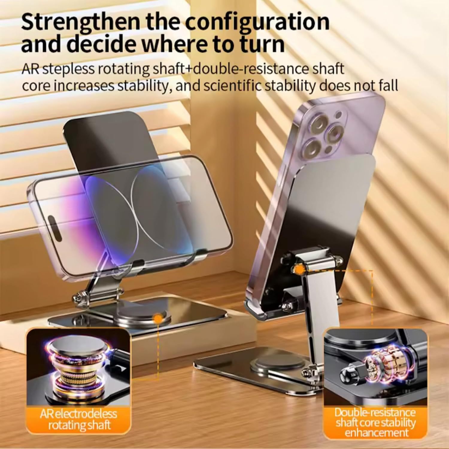 Rotating Foldable Aluminum Alloy Phone Stand