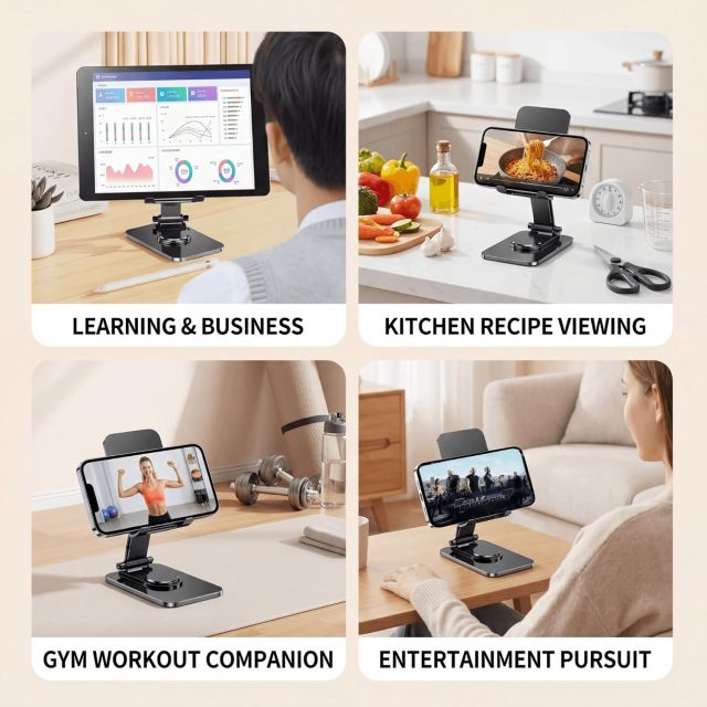 Rotating Foldable Aluminum Alloy Phone Stand