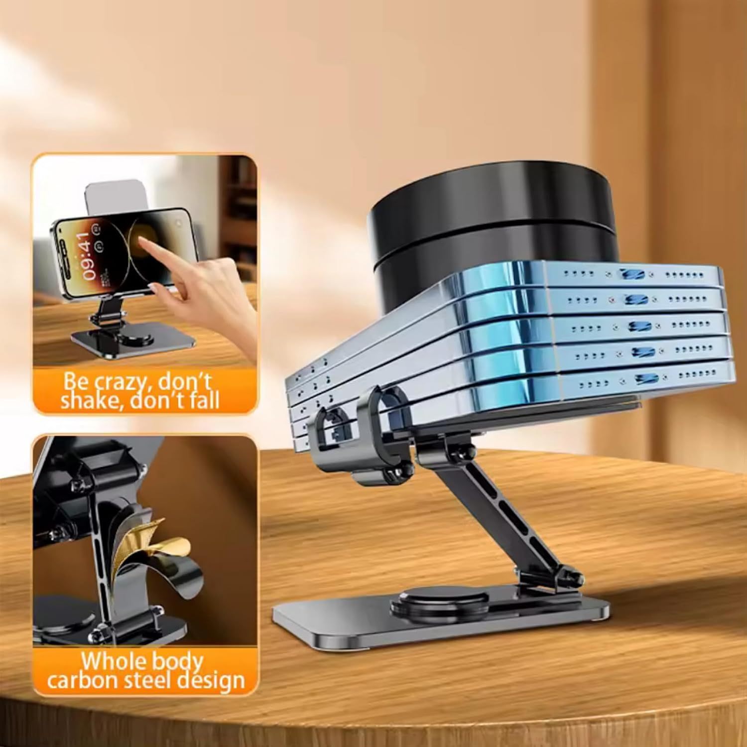 Rotating Foldable Aluminum Alloy Phone Stand
