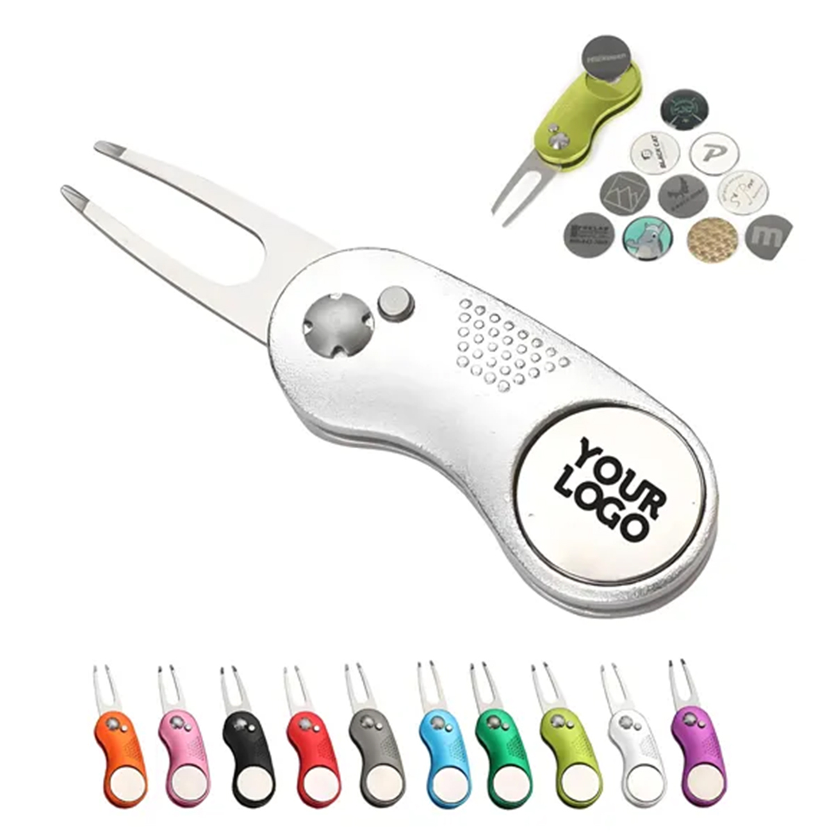 Aluminum Folding Golf Divot Tool