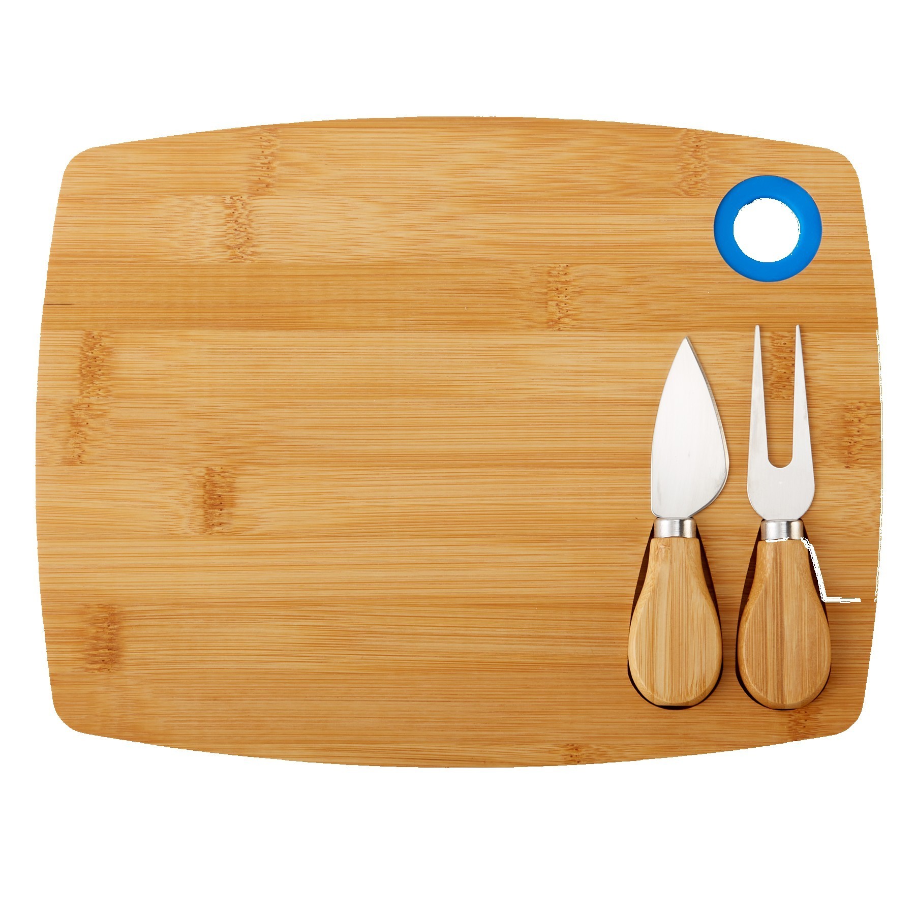 Bamboo Cheese Board Set With Hanging Rope