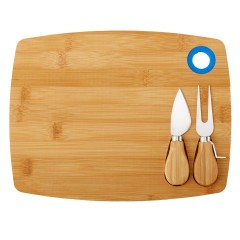 Bamboo Cheese Board Set With Hanging Rope
