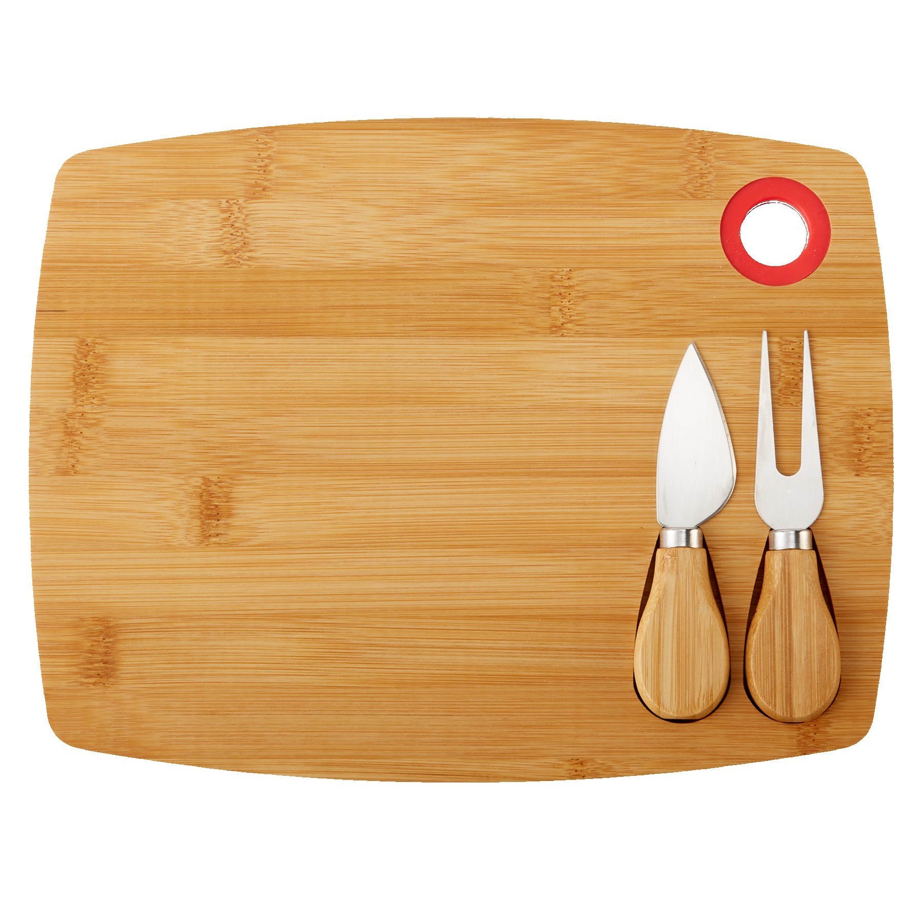 Bamboo Cheese Board Set With Hanging Rope