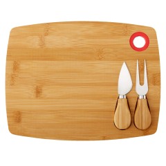 Bamboo Cheese Board Set With Hanging Rope