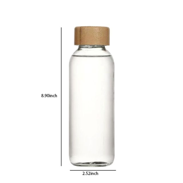 Bamboo Lid Glass Water Bottle