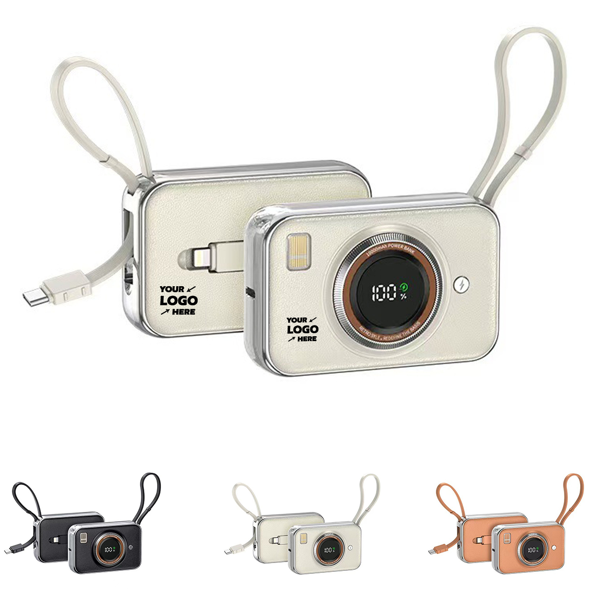 Camera Power Bank With Cables