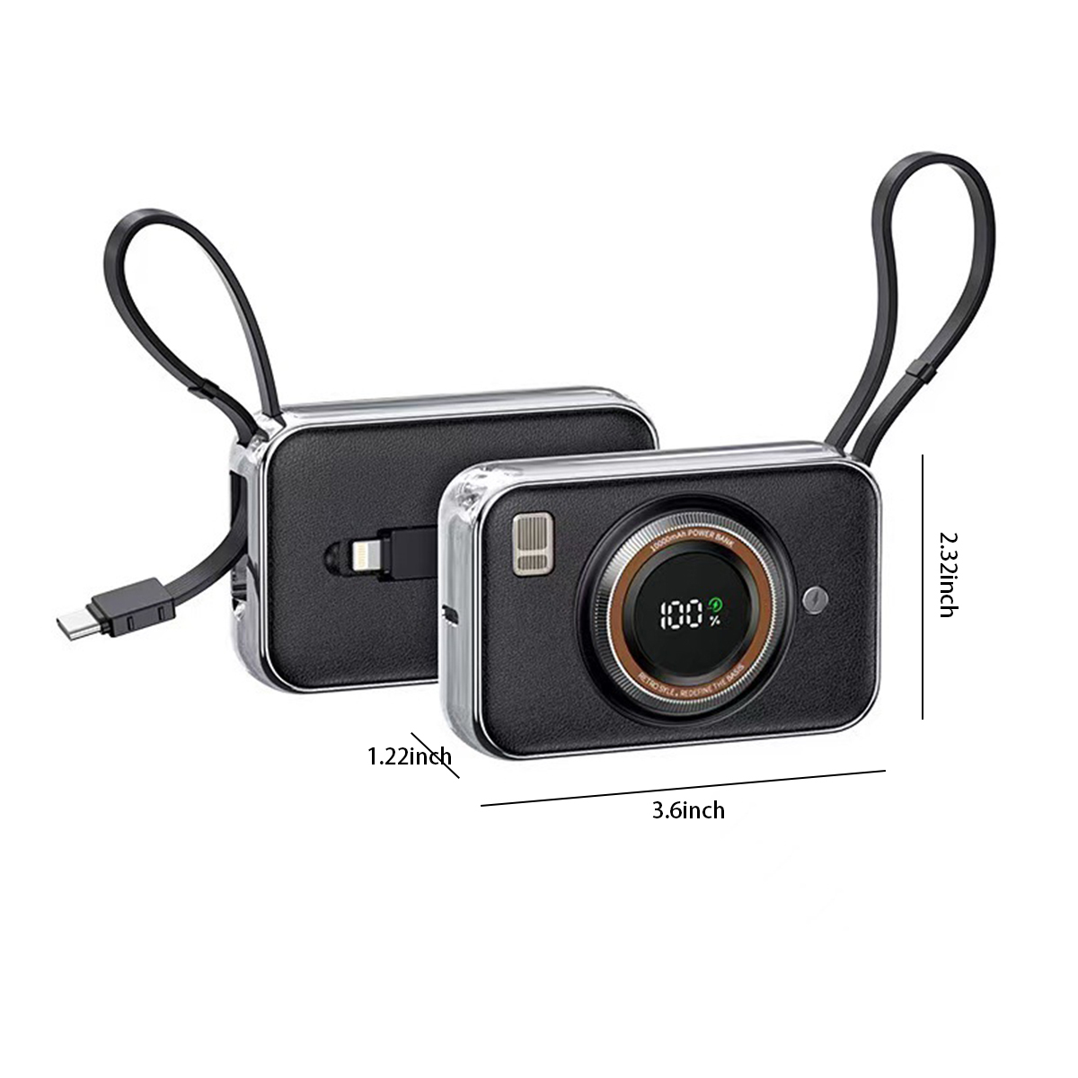 Camera Power Bank With Cables