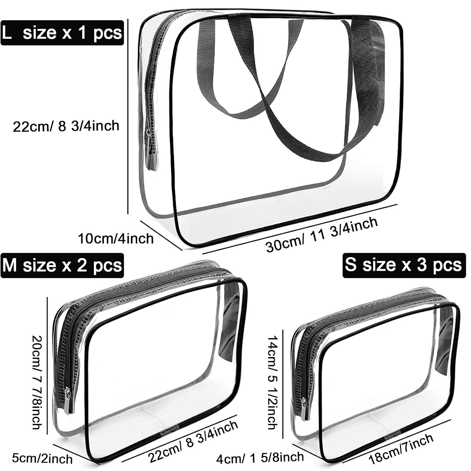 Clear PVC Travel Toiletry Bags