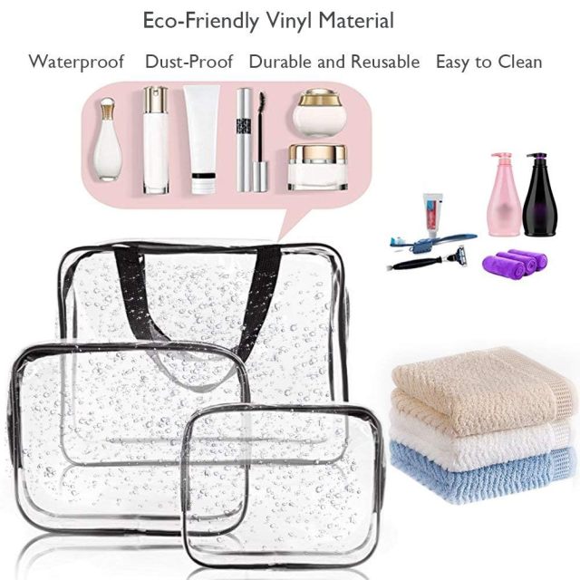 Clear PVC Travel Toiletry Bags