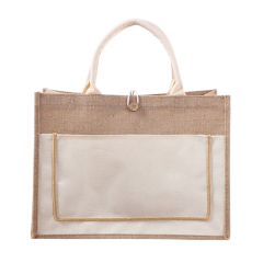 Cotton Stylish Shopping Pocket Jute Tote Bag