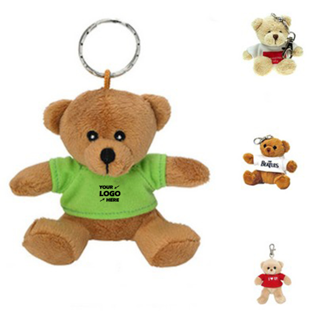 Cute Plush Bear Keychain For Backpack