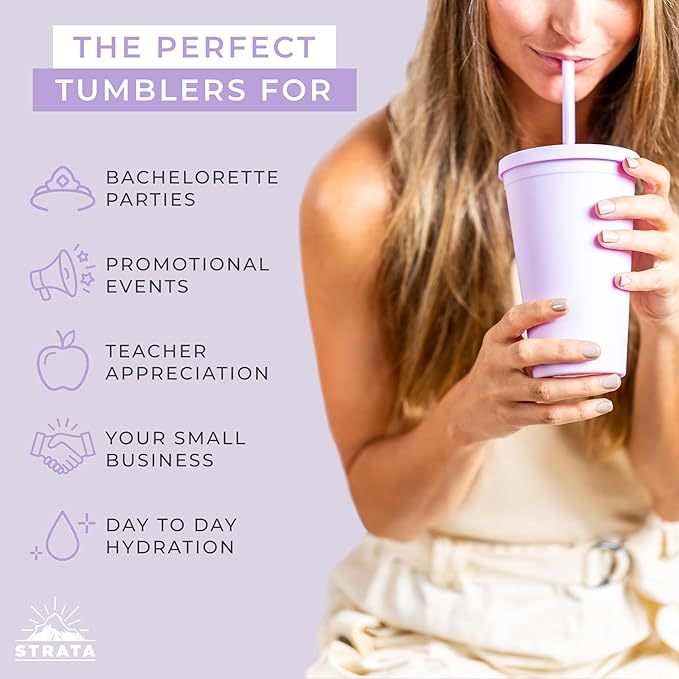Dopamine Color Straw Tumbler