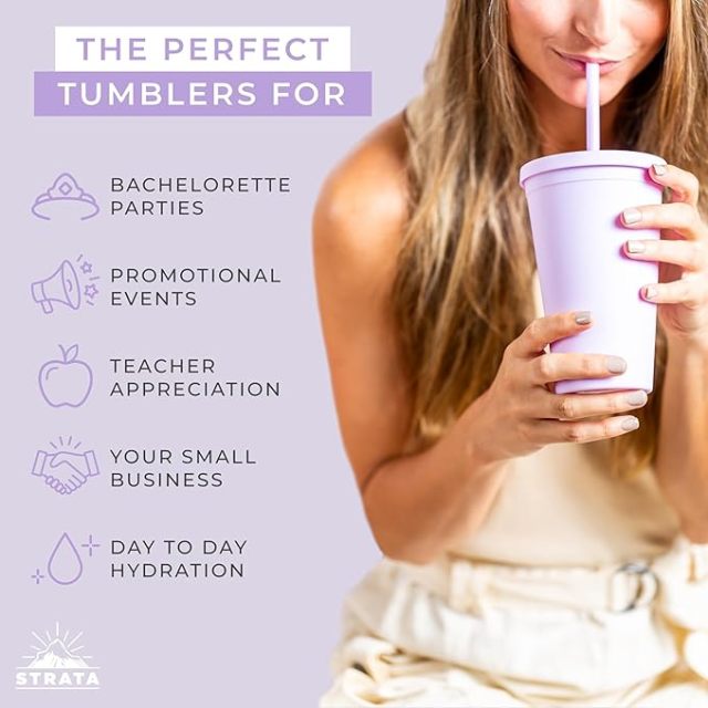 Dopamine Color Straw Tumbler