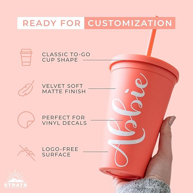 Dopamine Color Straw Tumbler