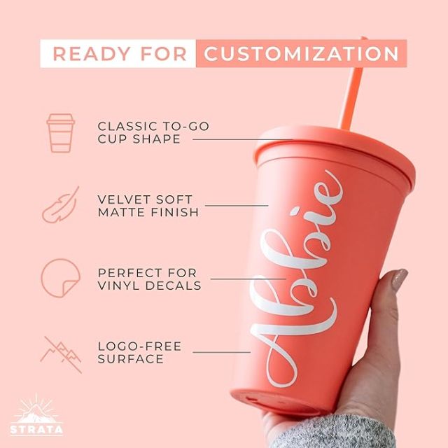 Dopamine Color Straw Tumbler