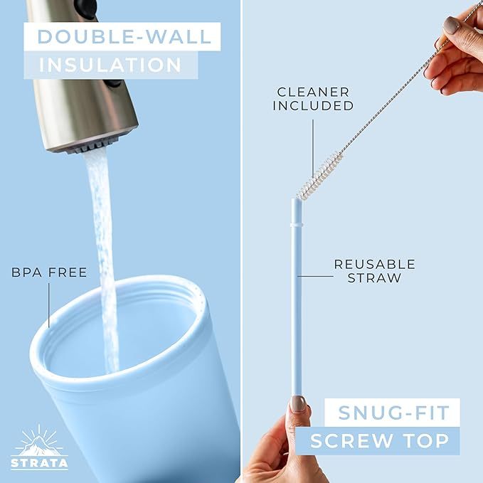 Dopamine Color Straw Tumbler