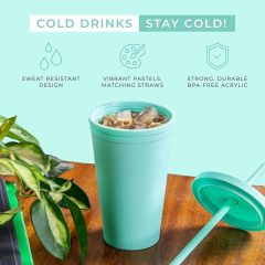 Dopamine Color Straw Tumbler