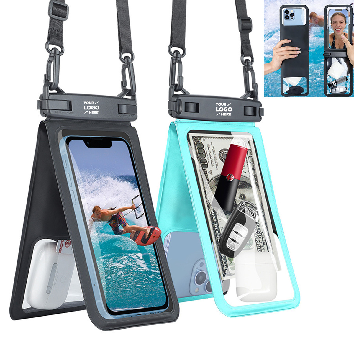 Dual Compartment Waterproof Phone Pouch