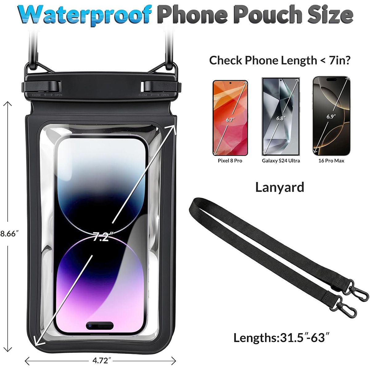 Dual Compartment Waterproof Phone Pouch